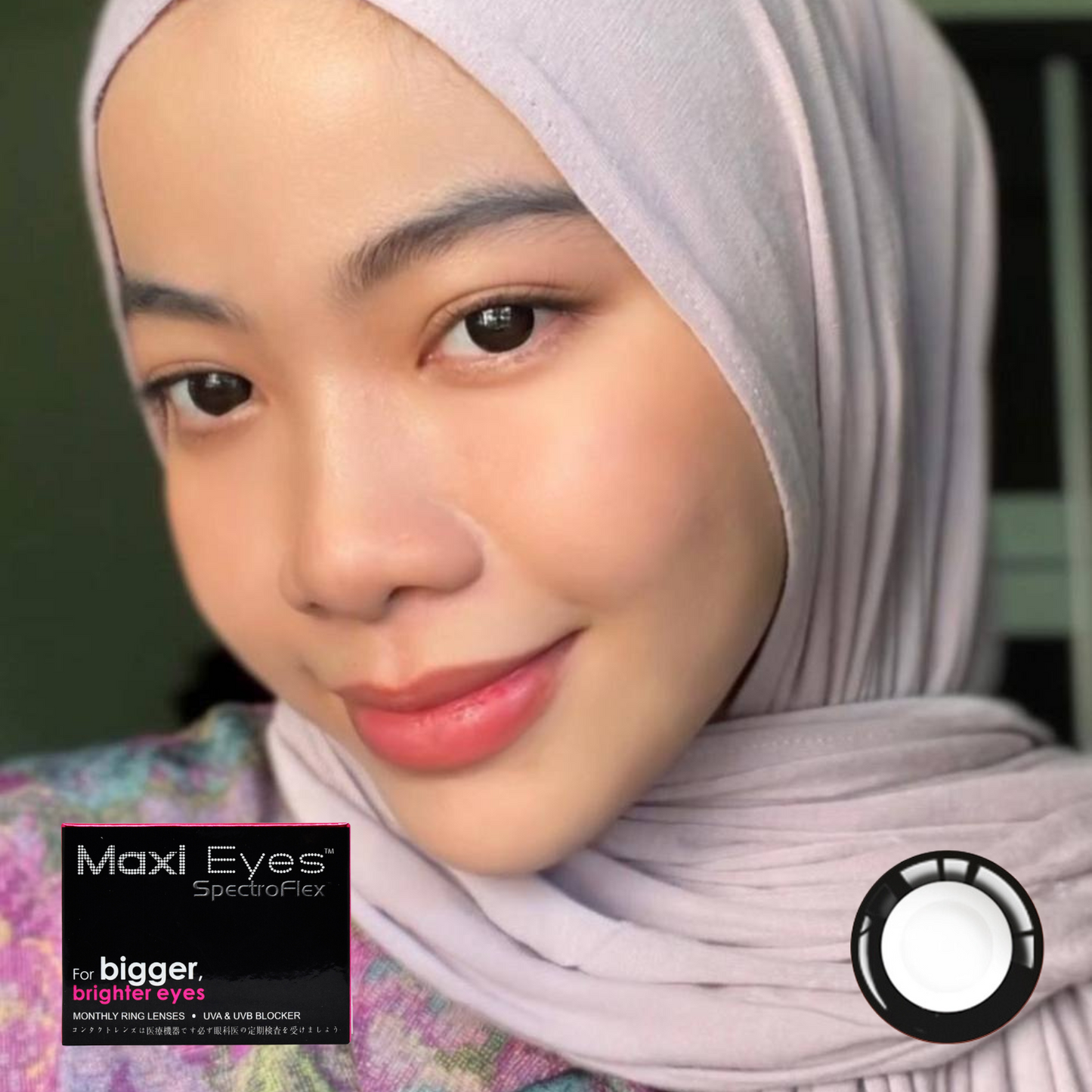 Maxi Eyes Ring Lens Black Monthly