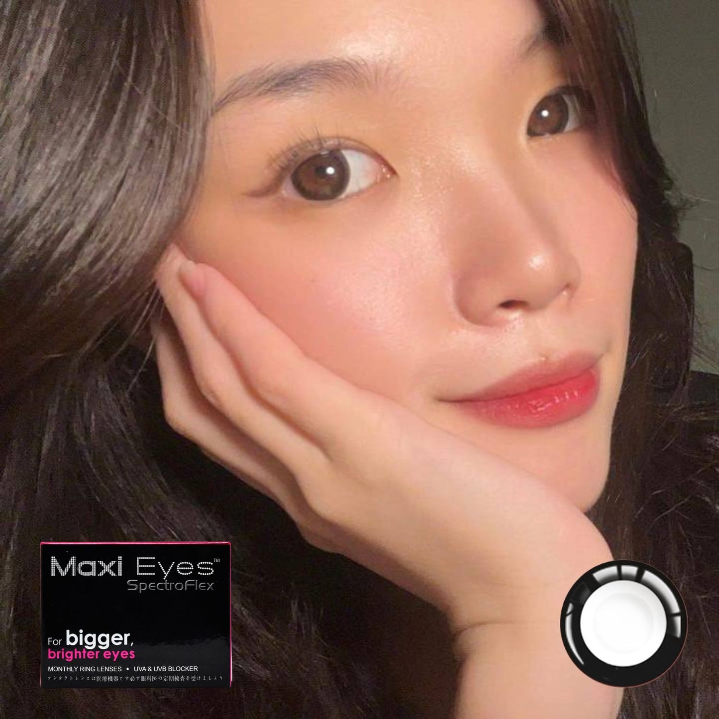 Maxi Eyes Ring Lens Black Monthly